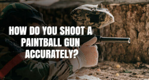 How do you shoot a paintball gun accurately?