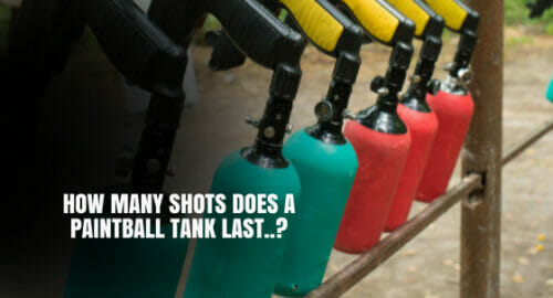 How many shots does a paintball tank last